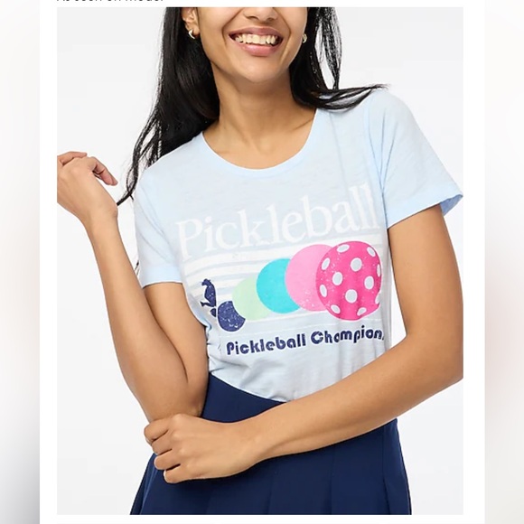 J Crew pickle ball graphic tee summer vibes athletic casual shirt 1980s small - Picture 3 of 14